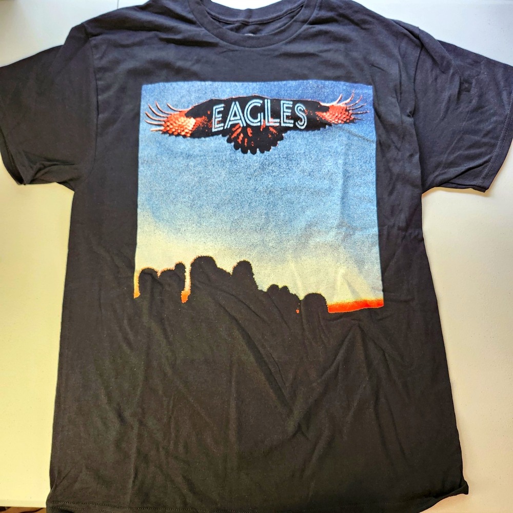The Eagles Graphic T-Shirt Size Large Black 100% Cotton Rock & Pop